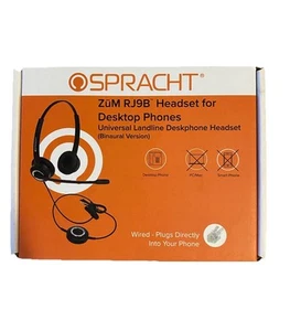 Spracht Zum RJ9B Dual Ear Headset für Tisch Festnetztelefon Telefone ZumRJ9B - Bild 1 von 5