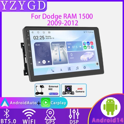 For Dodge RAM 1500 2009-2012 Android GPS Carplay Radio Multimedia Car Screen BT - Image 1 of 4