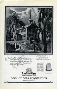 1926 Rock of Ages Barre Granit alt Vintage MAGAZIN DRUCKANZEIGE Dekor Idee (4797) - Bild 1 von 1