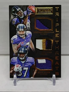 2015 Panini PlaybookTriple Threats Breshad PerrimanMaxx WilliamsBuck Allen /50 - Picture 1 of 3