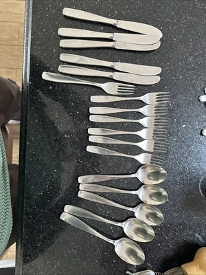 Set 17 Assorted Knives Fork Spoons WMF LINE Cromargan Stainless Germany Flatware - Image 1 of 4