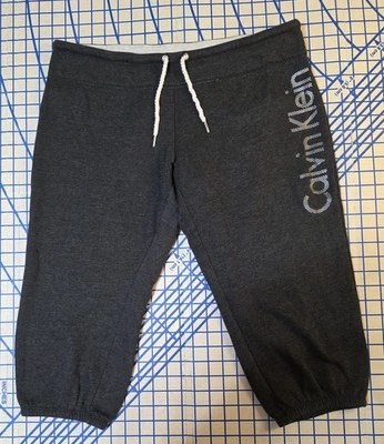 Y2K Calvin Klein 3/4 Joggers with Drawstring Size Large Gray  - Image 1 of 4
