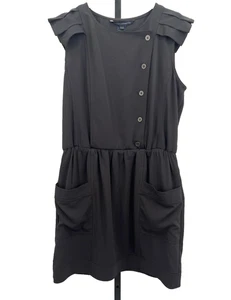 French Connection Asymmetrical Button Pleated Shoulder Dress - Size 8, NWT - Picture 1 of 10