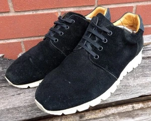 RUSSELL & BROMLEY MENS BLACK SUEDE LEATHER TRAINERS SIZE UK7 EU41 SHOES SNEAKERS - Picture 1 of 17