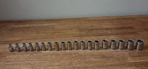 kobalt 1/4" drive standard 6-point sockets metric set of 19 4mm-14mm blue band - Picture 1 of 14