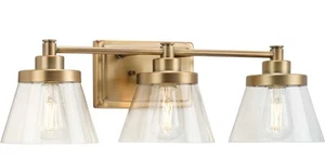 Progress Lighting P300350 Hinton 3 Light 7"W Bathroom Vanity - Brass - Picture 1 of 2