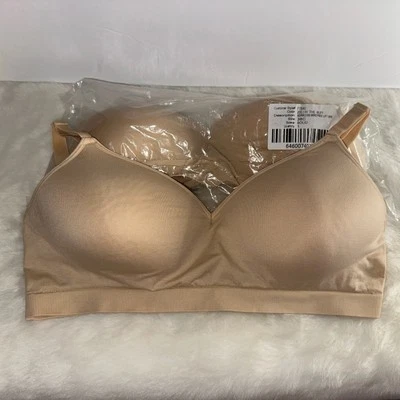 Fruit Of The Loom FT640 Seamless Wirefree Lift Bra 36C-38C Nude In The Buff (2) - Image 1 of 4