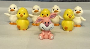 Russ Berrie Easter Chick Duckling Bunny Made Hong Kong Vintage 1.5" Figures - Picture 1 of 17