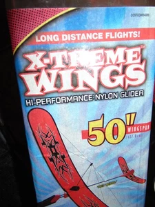 Nuevo de Lote Antiguo X-Treme Wings Alto Rendimiento Nylon Planeador 50" Envergadura Avión Viento Cero - Imagen 1 de 9