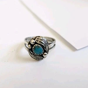 Sterling Silber und Türkis Ring Größe 8 Damen - Bild 1 von 18