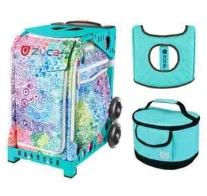 Zuca Explosion Bag with Lunchbox and Seat Cover (Turquoise Frame) - Picture 1 of 1