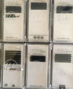 Lashes by Kins 0.03 - 0.05 D DD CC 10 -12 mm Lash Strips 23 total strips - Picture 1 of 1