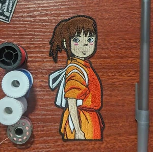 Spirited Away Chihiro Anime Patch Ghibli Miyazaki Embroidered Iron On 4.5x2" - Picture 1 of 3