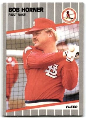 1989 Fleer Bob Horner St. Louis Cardinals #452 - Image 1 of 2