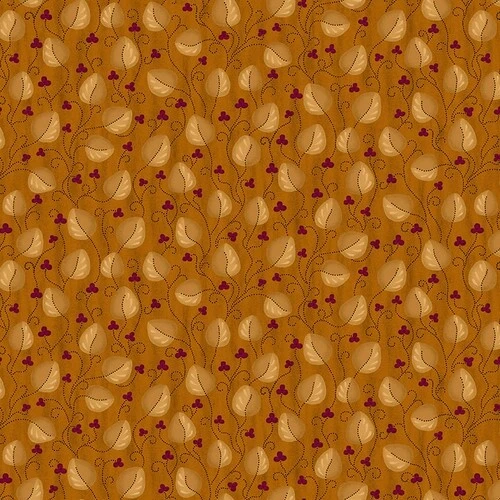 Cesta de chatarra favoritos hojas naranjas Kim Diehl para vidrio Henry 1/2 yarda Foto 1 de 1