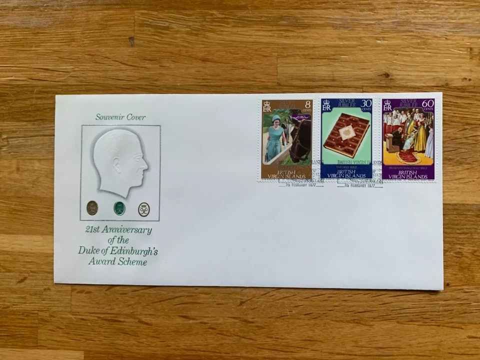 BRITISH VIRGIN ISLANDS BVI 1977 FDC QUEEN SILVER JUBILEE DUKE OF EDINBURGH RARE - Image 1 of 1