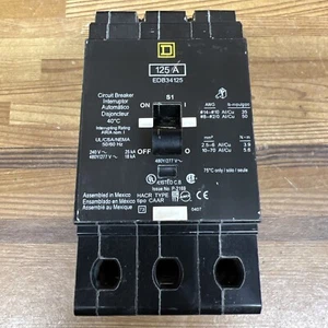 Disyuntor de caja moldeada Square D EDB34125 - 125A, 3 fases, 480 V - Imagen 1 de 3