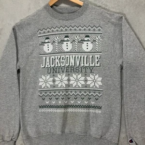 Champion Jacksonville University Ugly Christmas Sweater Snowman Grau S - Bild 1 von 7