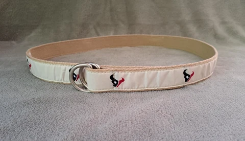 Houston Texans YRI BELT  Sz M D Rings Football Team Apparel Fan Game made USA Cover