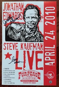 2010 JONATHAN EDWARDS STEVE KAUFMAN SIGNED SUNSHINE SHANTY OHIO CONCERT POSTER - Picture 1 of 1