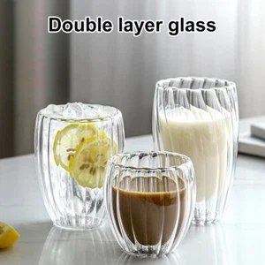 *Vasos aislantes de doble pared taza térmica de vidrio de café taza de té 250/350/450 ml - Imagen 1 de 19