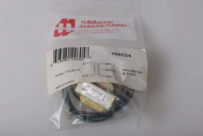 Transformador 115V:24V=Sin usar NOS HAMMOND MANUFACTURING 166C24 Foto 1 de 3