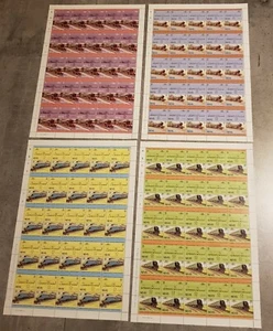 LOCOMOTORAS NEVIS LÍDERES DEL MUNDO 1983 8 HOJAS COMPLETAS PERFORADAS MNH - Imagen 1 de 3
