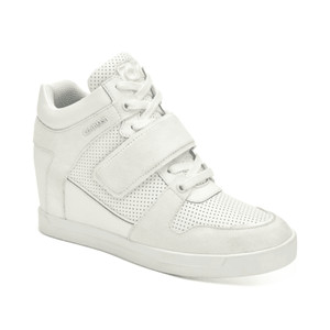 calvin klein high top sneakers white