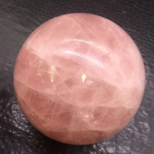 Natural Rose/Pink Crystal Quartz Ball Sphere & Free Stand Healing Decoration 1Pc - Picture 1 of 15
