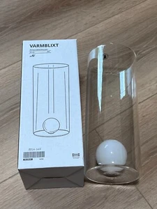 Ikea VARMBLIXT Vase w/Ball, Clear Glass/White, 9 ¾" Limited, Great Gift - NEWOpe - Picture 1 of 3