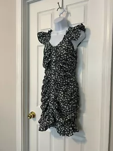 VESTIDO FORO NUEVO CON ETIQUETAS DITSY MARGARITA ACANALADO MINI VESTIDO TALLA S - Imagen 1 de 9