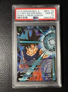 2018 Dragon Ball Super BT3-033 Super Rare Ultra Instinct Sign Son Goku PSA 10 - Picture 1 of 2