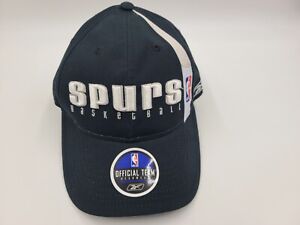 Vintage San Antonio Spurs Reebok Adjustable Hat Cap Dad Men NBA Basketball Black