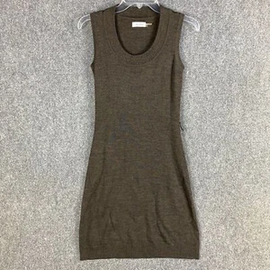 Calvin Klein Sweater Dress Women's XS Wool Blend Adults Sleeveless Brown - Picture 1 of 6