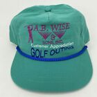 A. B. Wise and Sons Inc Golf Outing Hat Green Teal Adjustable Made In USA