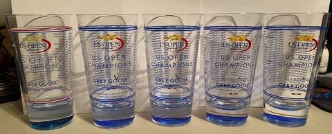 5 US Open 2013, 2014(2), 2015(2) Tennis Grey Goose Honey Deuce Plastic Glass Cover