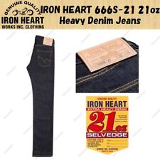 IRON HEART 666S-21 21oz Selvedge Denim Jeans Slim Straight Size 28-40 in New