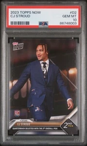 CJ Stroud - 2023 TOPPS NOW Football Draft Card D-2 PSA 10 RC - Picture 1 of 4
