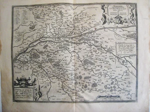 Touraine, France. Ortelius. Original map. 1588 - Bild 1 von 1