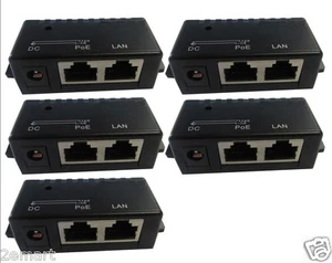 5 piezas Inyector POE pasivo para cámara IP, teléfono VoIP, dispositivo AP Netwrok 12V - 48V - Imagen 1 de 3