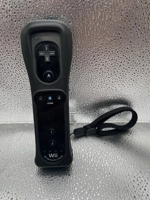 GENUINE Nintendo Wii Controller Motion Plus Wiimote Black - Tested Working - Image 1 of 4