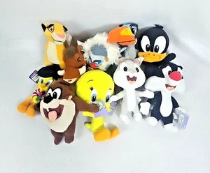Vintage Looney Tunes & Disney Plush Lot of 10 Bugs Bunny Tweedy Lion King READ - Picture 1 of 24