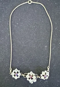 Vintage Halskette signiert Strass - Bild 1 von 4