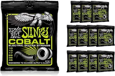 Ernie Ball Cobalt Slinky Nickel Wound Electric Guitar Strings 10-46Gauge-12Sets - Image 1 of 2