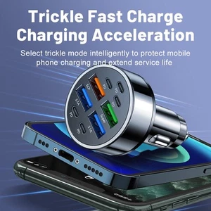 Chargeur Voiture 5 Ports pour Téléphones et Tablettes avec Technique de Charge - Photo 1/12
