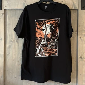 Halloween T Shirt Men' Size XL Sexy Pinup Witch Grim Reaper Rockabilly Retro - Picture 1 of 5