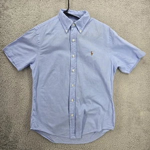Camicia Ralph Lauren uomo blu medio RL slim fit Chambray Oxford maglia pony in carne - Foto 1 di 8