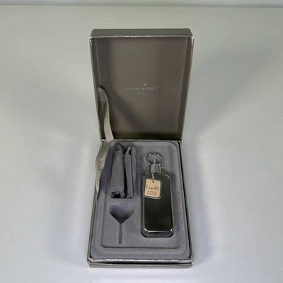 Juego original vintage RARO Lagerfeld acero inoxidable frasco colonia 1/3 oz sin usar Foto 1 de 4