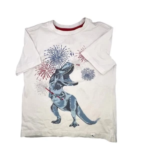 Tommy Bahama Niños Camiseta Blanca Dinosaurio Fuegos Artificiales 4 de Julio - Imagen 1 de 3