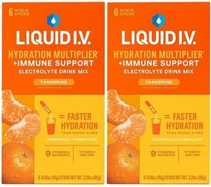 Liquid I.V. Hydration Multiplier Immune Support Drink Mix Tangerine 2 Pack - Picture 1 of 2
